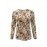 [Elegant Floral Blouse] Plus Size Women's Elegant Long Sleeve Floral T-Shirt | Fall/Winter Tops, Beige/Blue/Brown, Machine Washable, Versatile for Everyday & Formal Outfits - Classic Design, Durable, Professional Blouse