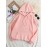 Women'S Casual Hoodie with Alphabet Print, Polyester 100% Knit Fabric, Slight Stretch, Fall/Winter Pullover with Pocket Detail, 220g/m² Weight