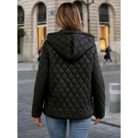 Women's Elegant Lightweight Jacket - Navy Blue Non-Stretch Coat, Machine Washable Outerwear for Office, Formal Events & Everyday Chic - Spring/Fall Transitional Clothing, Office Wear, Sophisticated Style, Structured Fit, Stylish Coat, Stylish Wardrobe