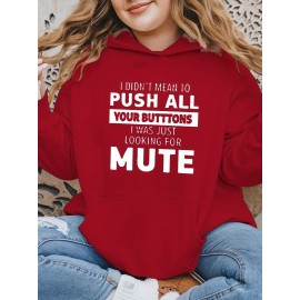 [Plus Size Sweatshirt] Plus Size Women's Casual Sweatshirt | Autumn and Winter Long-Sleeved Pullover with Pockets | Mute S Printed Round Neck